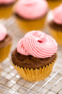 Chocolate raspberry cupcakes - Arina Photography