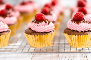 Chocolate raspberry cupcakes - Arina Photography