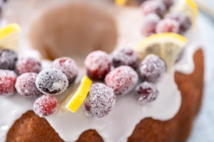 Lemon cranberry bundt cake - Arina Photography