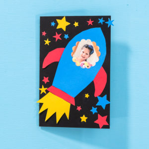 Hand made Father's day card from color construction paper.