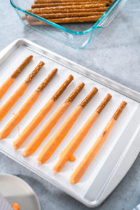 Carrot Chocolate Covered Pretzels - Arina Photography