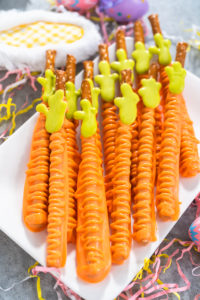 Carrot Chocolate Covered Pretzels - Arina Photography