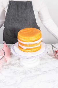Mermaid themed 3 layer vanilla cake - Arina Photography