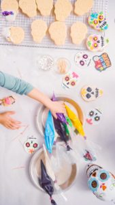 Decorating Halloween cookies - Arina Photography