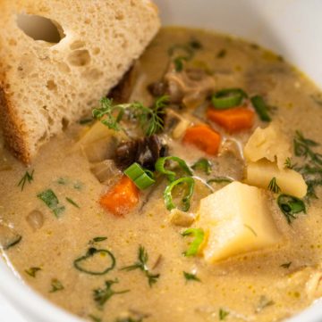 Creamy wild mushroom soup - Arina Photography