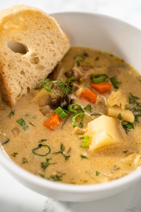 Creamy wild mushroom soup - Arina Photography