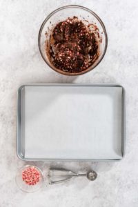Chocolate cookies with peppermint chips - Arina Photography