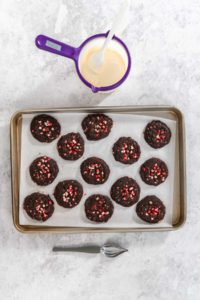 Chocolate cookies with peppermint chips - Arina Photography