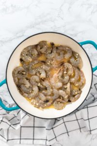 Garlic Shrimp Pasta with Spinach - Arina Photography