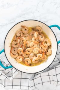 Garlic Shrimp Pasta with Spinach - Arina Photography