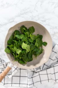 Garlic Shrimp Pasta with Spinach - Arina Photography
