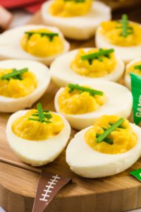 Football Deviled Eggs - Arina Photography