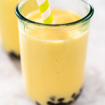 Mango boba smoothie - Arina Photography