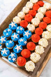 American Flag Mini Cupcakes - Arina Photography