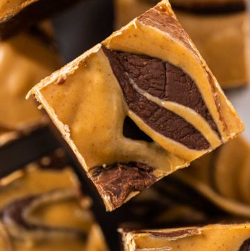 Chocolate fudge with peanut butter swirl - Arina Photography