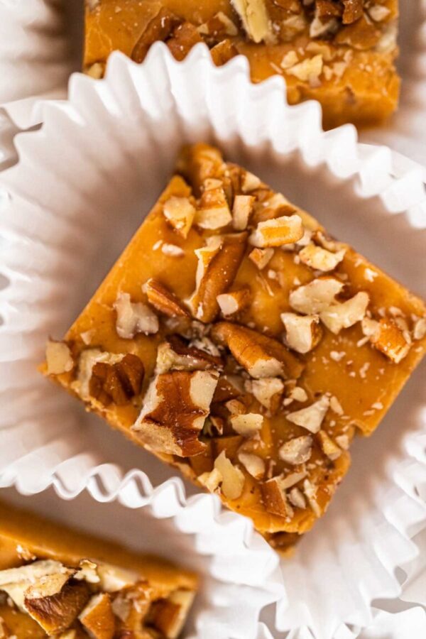 Pumpkin spice fudge with pecans - Arina Photography