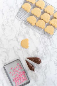 Panda shaped shortbread cookies with chocolate icing - Arina Photography