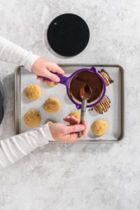 Banana cookies with chocolate drizzle - Arina Photography