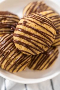 Banana cookies with chocolate drizzle - Arina Photography