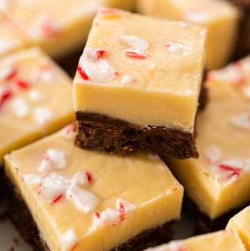 Homemade candy cane fudge - Arina Photography