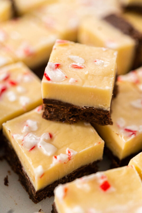 Homemade candy cane fudge - Arina Photography