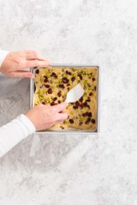 Cranberry pistachio fudge - Arina Photography