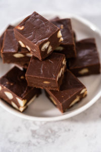 Chocolate macadamia fudge - Arina Photography