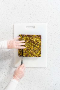 Chocolate pistachio fudge - Arina Photography