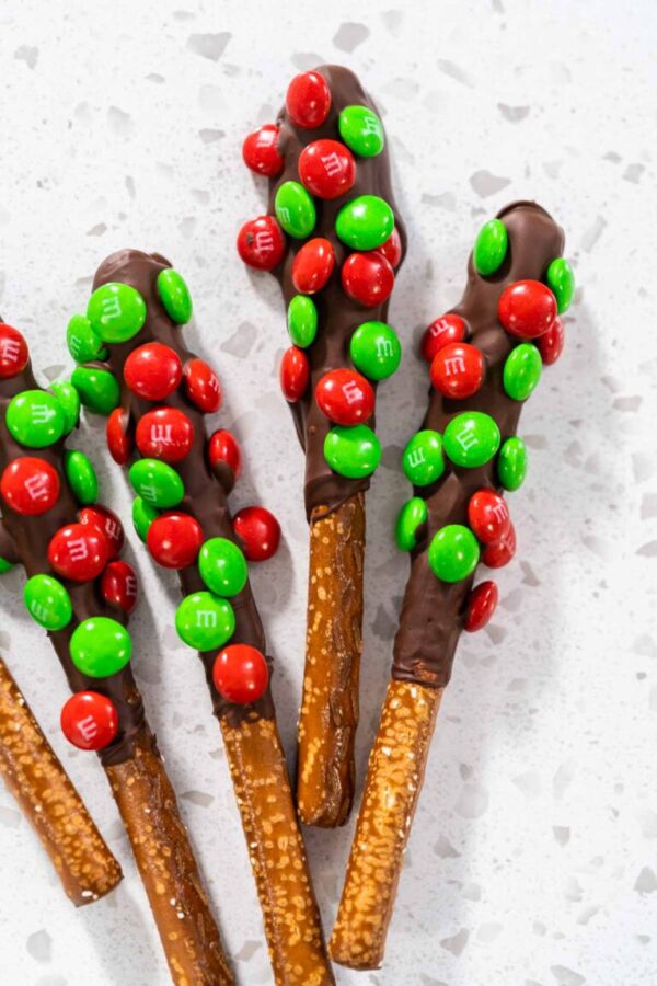 Chocolate Covered Pretzel Rods - Arina Photography