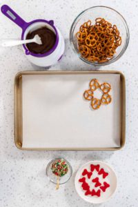 Chocolate Pretzel Christmas Wreath - Arina Photography