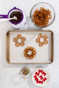 Chocolate Pretzel Christmas Wreath - Arina Photography