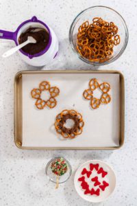 Chocolate Pretzel Christmas Wreath - Arina Photography