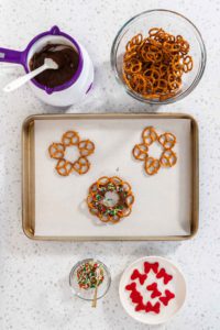 Chocolate Pretzel Christmas Wreath - Arina Photography