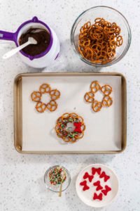 Chocolate Pretzel Christmas Wreath - Arina Photography