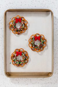 Chocolate Pretzel Christmas Wreath - Arina Photography