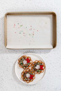 Chocolate Pretzel Christmas Wreath - Arina Photography