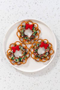 Chocolate Pretzel Christmas Wreath - Arina Photography