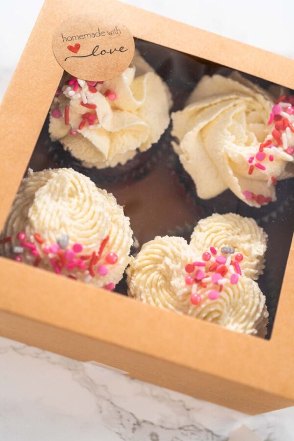 Red Velvet Cupcakes with White Chocolate Ganache Frosting - Arina Photography