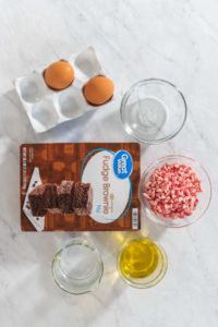 Peppermint brownies from a box mix - Arina Photography