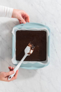 Peppermint brownies from a box mix - Arina Photography