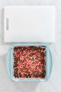 Peppermint brownies from a box mix - Arina Photography