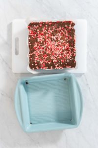 Peppermint brownies from a box mix - Arina Photography