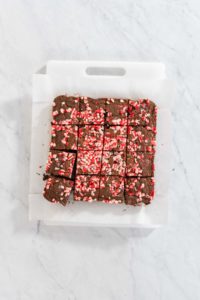 Peppermint brownies from a box mix - Arina Photography