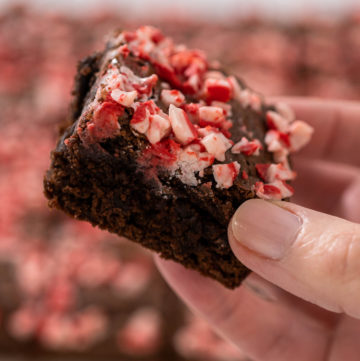 Peppermint brownies from a box mix - Arina Photography