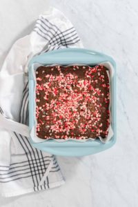 Peppermint brownies from a box mix - Arina Photography
