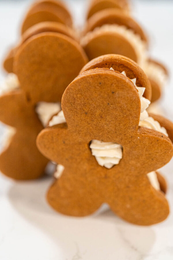 Handcrafted Gingerbread Cookie Sandwiches with Eggnog Buttercrea - Arina Photography