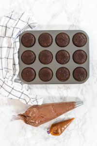 Baking Chocolate Cupcakes with Decadent Chocolate Frosting - Arina Photography
