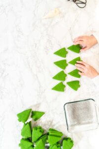 Decorating Festive Christmas Tree Cookies with Royal Icing - Arina Photography